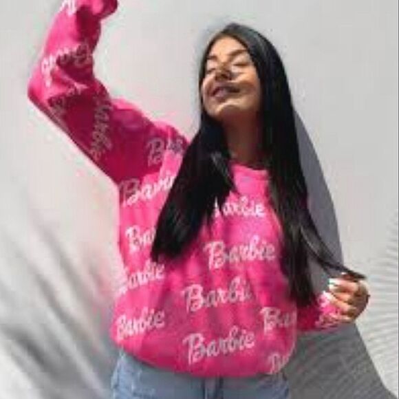 Barbie Signature Logo Crew Neck L/S Sweatshirt - Picture 2 of 6